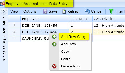 CSC Add Row Copy
