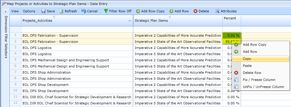 Copy Strategic Plan Item Mappings