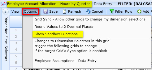 Show Sandbox Functions