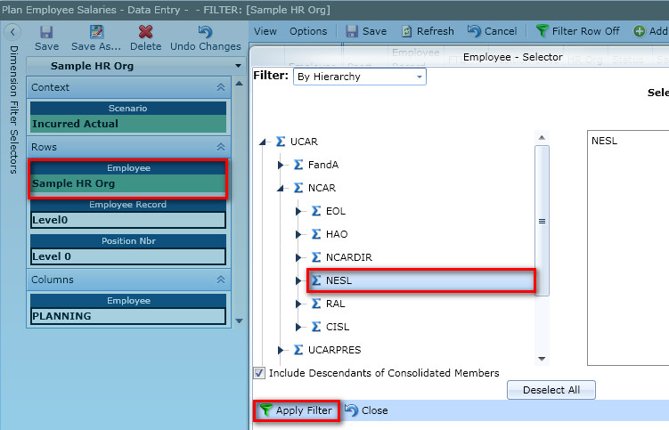 Select HR Org