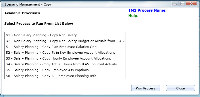 Available Scenario Copy Processes