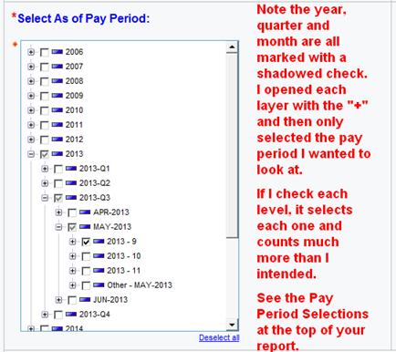 as of pay period