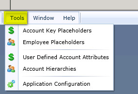 Tools Menu